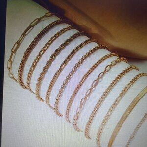 Varieties of well-designed gorgeous gold bracelets for her him NWT